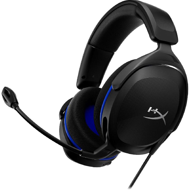 HyperX Cloud Stinger 2 Core PlayStation 5 Gaming Headset, Noise Cancelling Microphone, Wired, 3.5 mm Connector, Rotating Microphone, Black/Blue