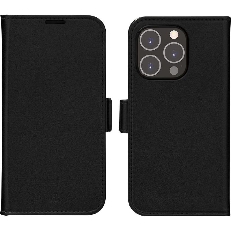 DBRAMANTE1928 Stockholm Flip Cover Mobile Case, for iPhone 14 Pro, Black