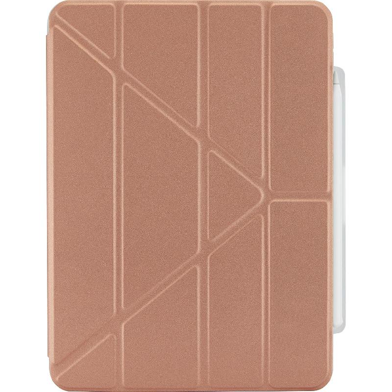 PIPETTO Origami Pencil Folio Tablet Case, for iPad Pro 11 - 2022/iPad Pro 11 - 2021/iPad Pro 11 - 2020, Rose Gold