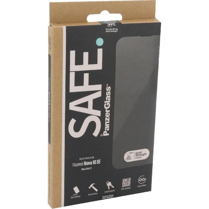 PanzerGlass SAFE Case Friendly Smartphone Screen Protector, Tempered Glass, Edge-to-Edge, Black, for Huawei nova 10 SE