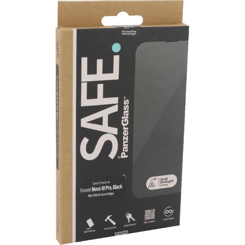 PanzerGlass SAFE Case Friendly Smartphone Screen Protector, Tempered Glass, Edge-to-Edge, Black, for Huawei nova 11 Pro/nova 10 Pro