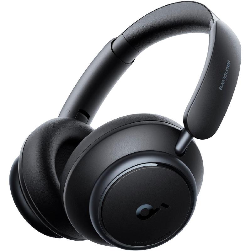 Anker Soundcore Space Q45 On-Ear Headphones, Active Noise Cancelling, Bluetooth, Built-in Microphone, Black