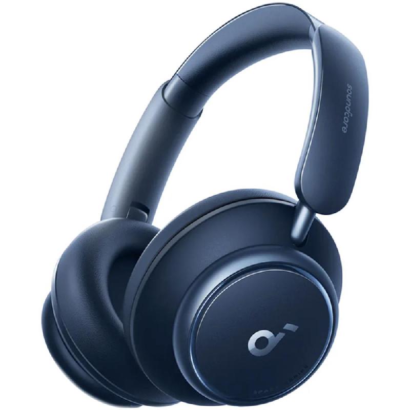 Anker Soundcore Space Q45 On-Ear Headphones, Active Noise Cancelling, Bluetooth, USB (Charging), Built-in Microphone, Blue