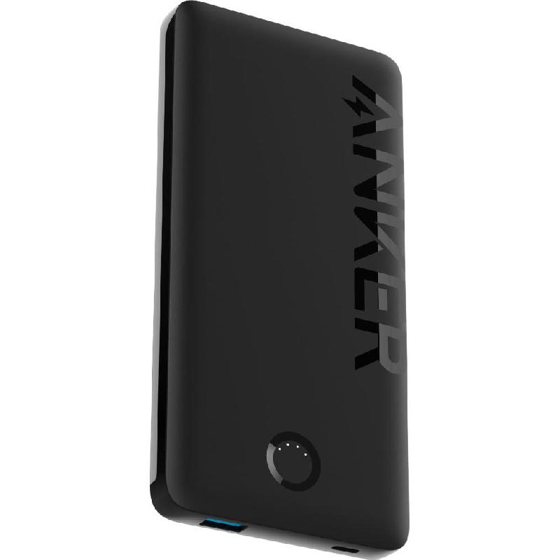 Anker 323 Power Bank, Fast Battery Charging, 10000 mAh, Dual USB (1X USB/1X USB-C), Black