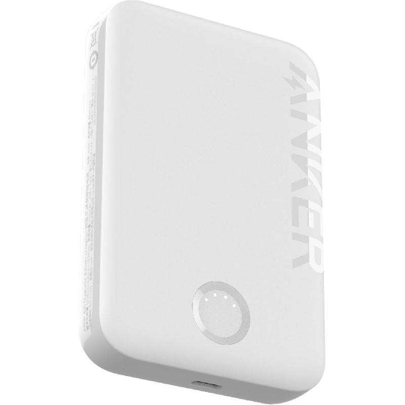 Anker 321 Magnetic, Qi/PMA, 5000 mAh, Single USB-C, White