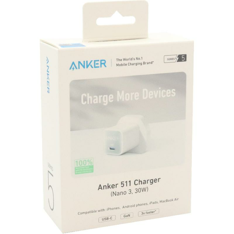 Anker 511 Charger (Nano 3 30W), Fast Battery Charging, 30 Watts, Single USB-C, White