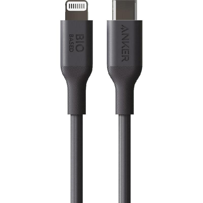 Anker 542 Bio-Based USB-C to Lightning Sync & Charge Cable, 6.00 ft ( 1.83 m ), Black