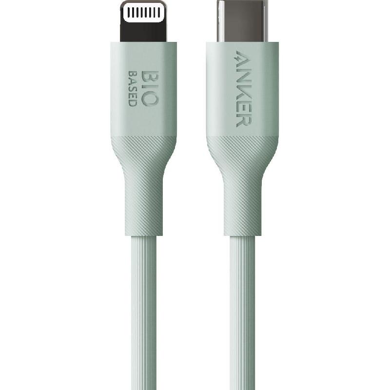Anker 542 Bio-Based USB-C to Lightning Sync & Charge Cable, 6.00 ft ( 1.83 m ), White