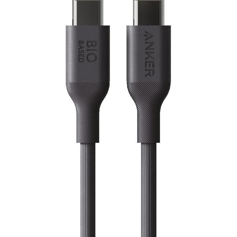 Anker 544 Bio-Based USB-C to USB-C Sync & Charge Cable, 6.00 ft ( 1.83 m ), Black
