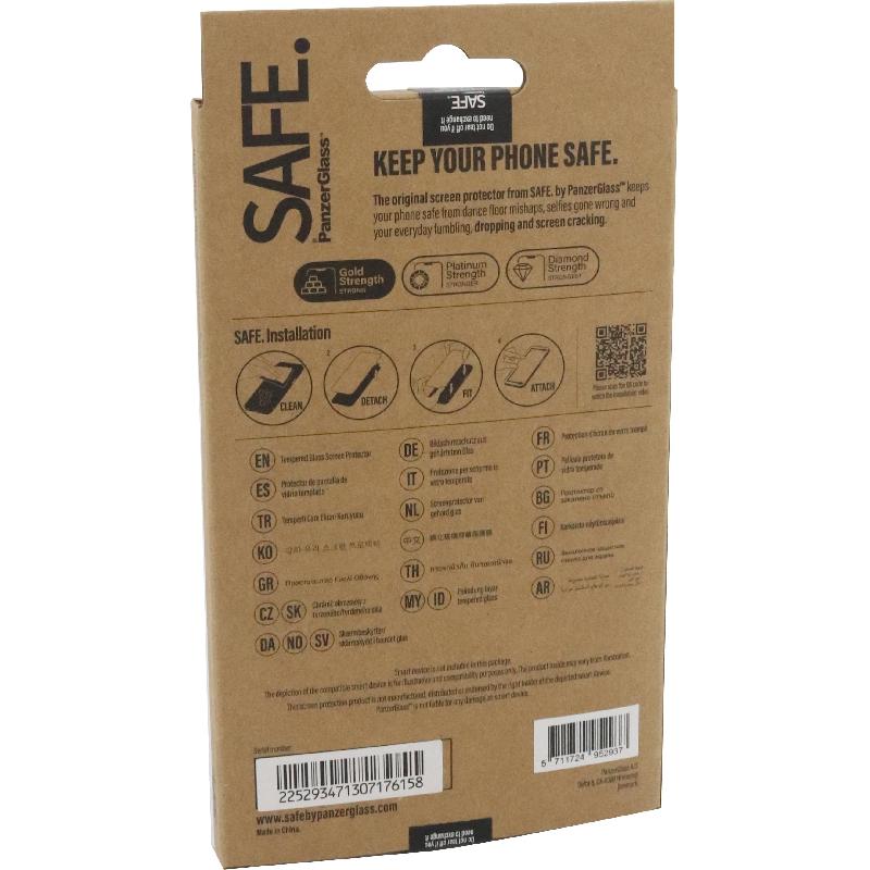 PanzerGlass SAFE Case Friendly Smartphone Screen Protector, Tempered Glass, Edge-to-Edge, Black, for Huawei nova Y61 — 2