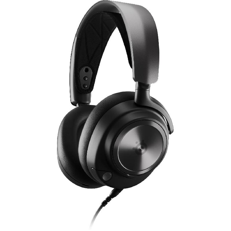 SteelSeries Arctis Nova Pro Gaming Headset, Active Noise Cancelling, Wired, USB-C, Retractable Microphone, Black