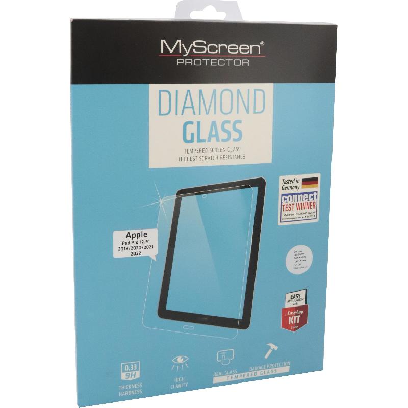 MyScreenPROTECTOR DIAMOND GLASS iPad Screen Protector, Tempered Glass, for iPad Pro 12.9 - 2022/iPad Pro 12.9 - 2021
