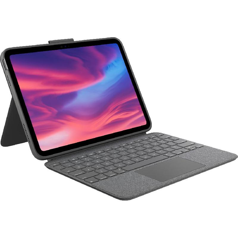 Logitech Combo Touch Tablet Keyboard Case, Magnetic Attachment, for iPad A16/iPad 10.9 10th Gen, Oxford Grey
