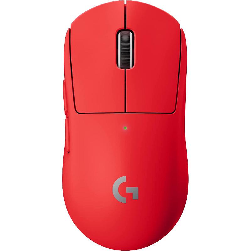 Logitech G Pro X SUPERLIGHT Gaming Mouse, Wireless (2.4 GHz RF), Optical, HERO 100-25600 dpi, Red