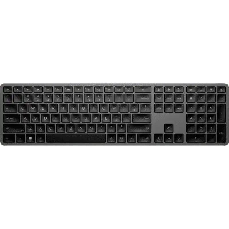 HP 975 Dual Mode Keyboard, Bluetooth/Wireless (2.4 GHz RF), for Devices with Windows/macOS, Black