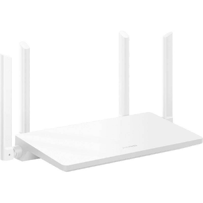 HUAWEI WiFi AX2 Wireless Router, 5 GHz: up to 1201 Mbps/2.4 GHz: up to 300 Mbps, up to 64 Devices, Dual Band (2.4 GHz/5 GHz), Wi-Fi 6 (802.11ax), 3 Port (LAN/WAN Auto Adapter),