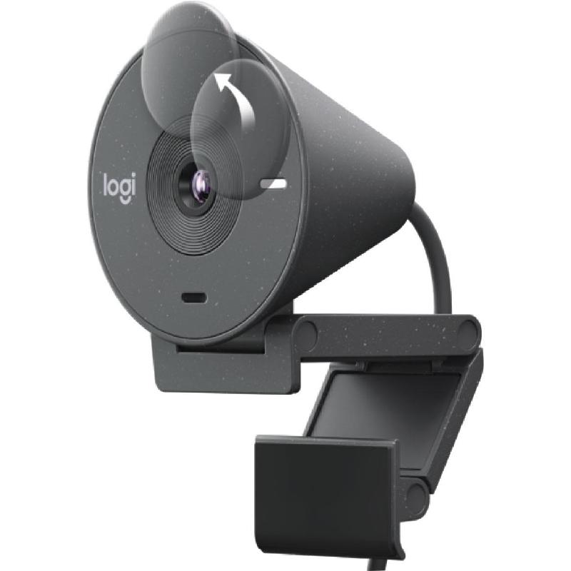Logitech Brio 300 FHD Webcam, up to 1080p (30fps), 2 MP, Black