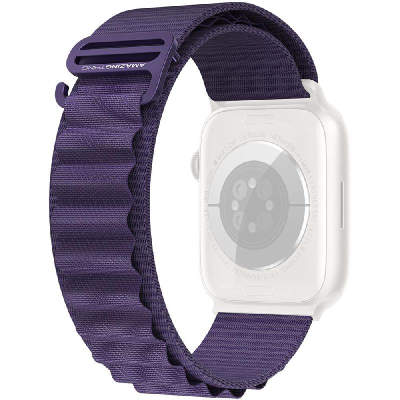 Amazing Thing TITAN SPORT Alpine Loop Wrist Strap, for Apple Watch Series 8 41/Watch Series 7 41, Dual Textile Layers Yarns, Purple