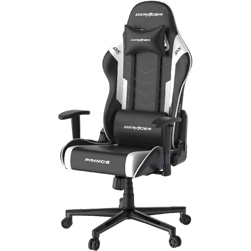 DXRacer Prince Series Gaming Chair, Black/White