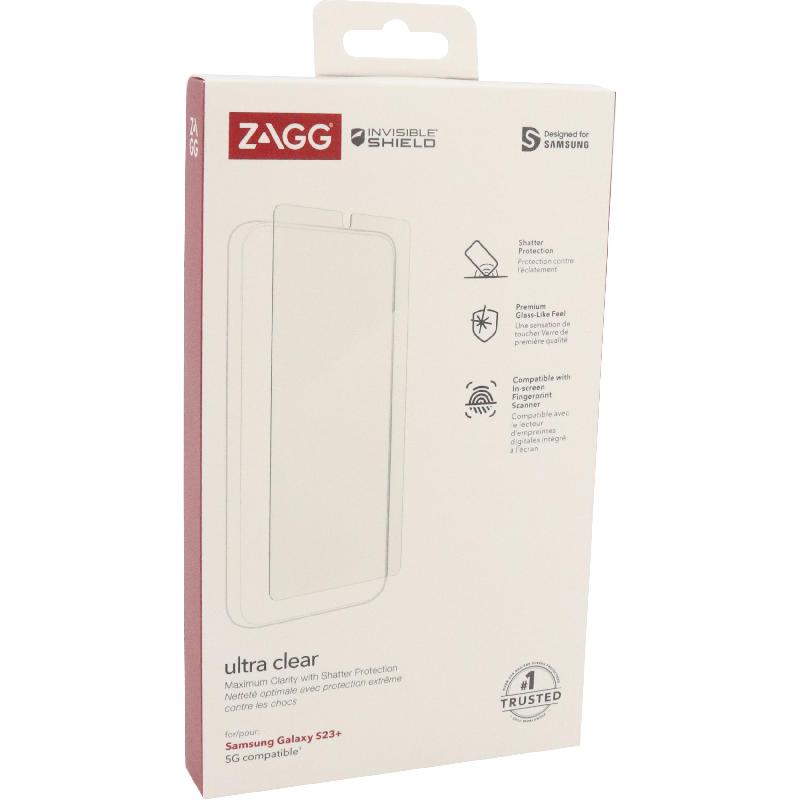 Zagg Invisible Shield Ultra Clear+ Smartphone Screen Protector, Advanced Glass-like Surface, High Gloss Finish, for Samsung Galaxy S23+