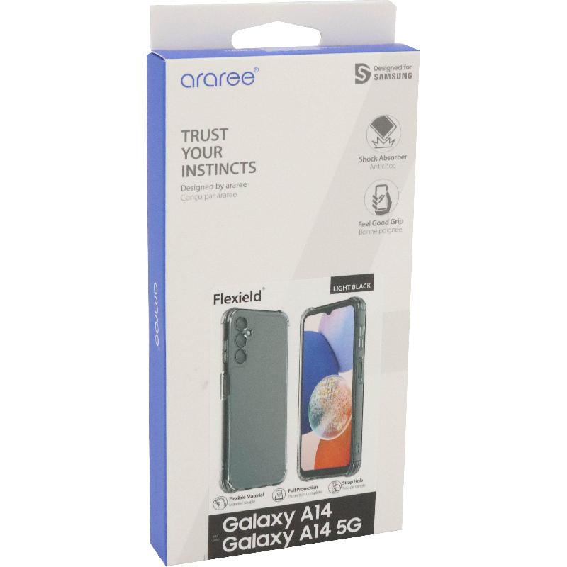 Araree Flexield Back Cover Mobile Case, for Samsung Galaxy A14 4G/Galaxy A14 5G, Black