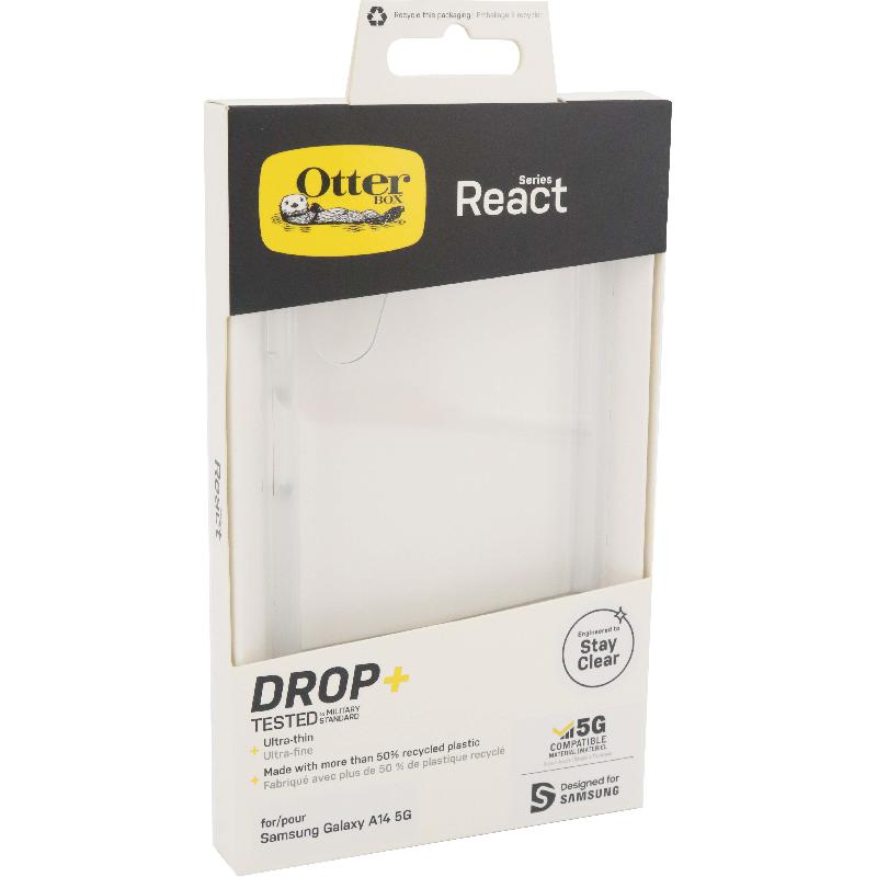 OtterBox React Back Cover Mobile Case, for Samsung Galaxy A14 5G, Clear