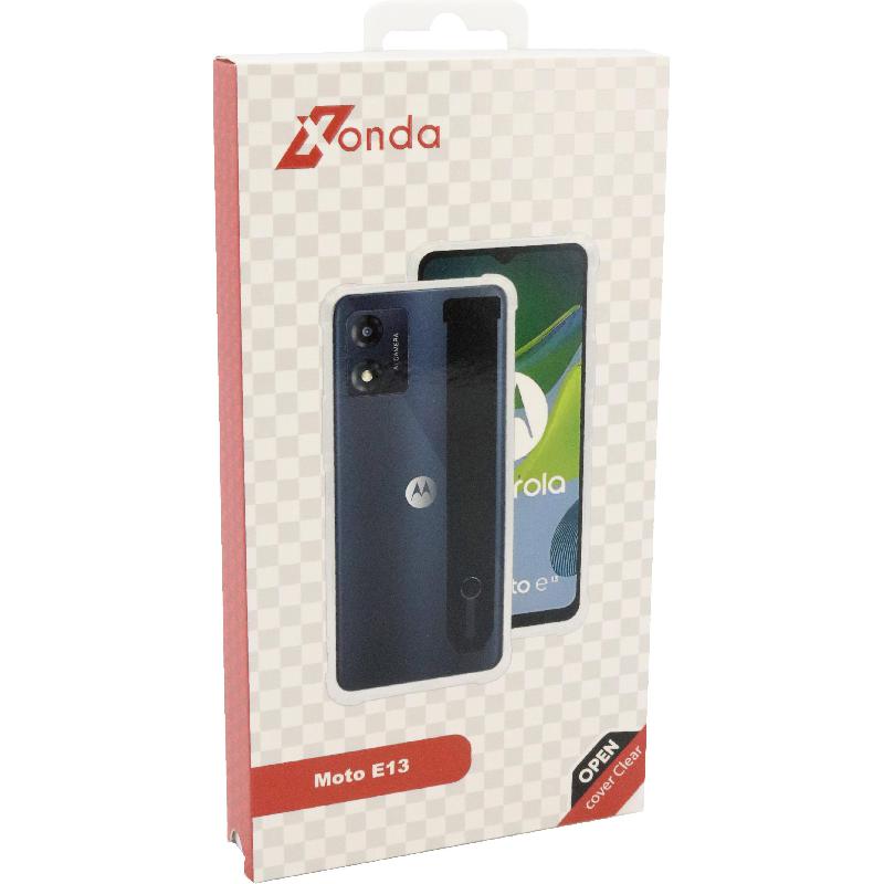 Xonda Back Cover Mobile Case with Strap, for Motorola moto e13, Clear