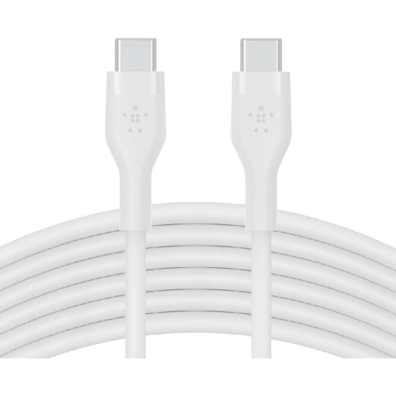 Belkin BoostCharge Flex USB-C to USB-C Sync & Charge Cable, 3.00 m ( 9.84 ft ), White