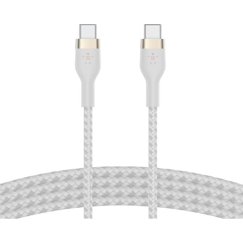 Belkin BoostCharge Pro Flex USB-C to USB-C Sync & Charge Cable, 1.00 m ( 3.28 ft ), White