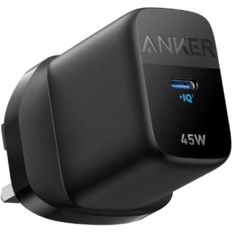 Anker 313 Charger (45W) Ultra-Compact Portable Charger, USB PD (Power Delivery), 45W, Single USB-C, Black