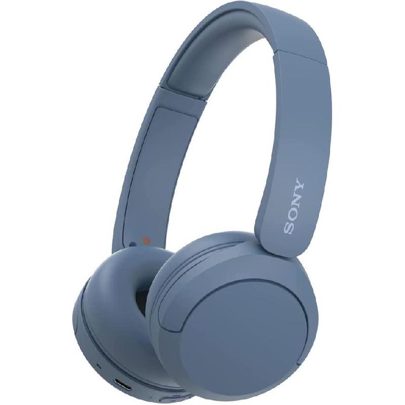 Sony WH-CH520 On-Ear Headphones, Bluetooth, USB (Charging), Built-in Microphone, Blue