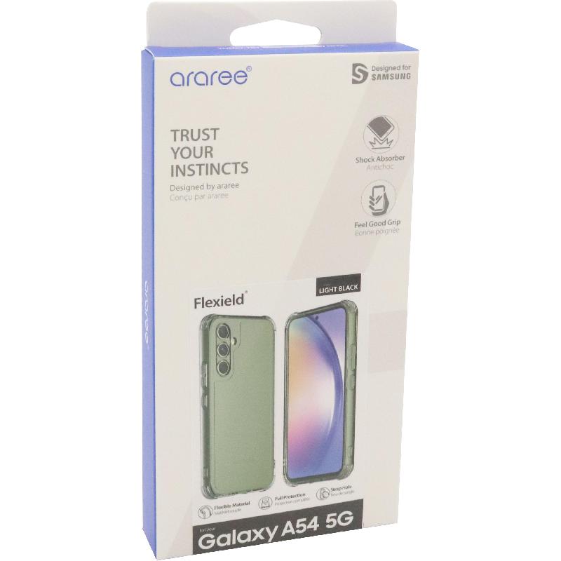 Araree Flexield S Back Cover Mobile Case with Stand, for Samsung Galaxy A54 5G, Light Black