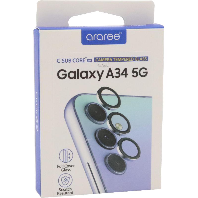 Araree C-Sub Core Camera Lens Protector Smartphone Camera Accessory, for Samsung Galaxy A34 5G, Clear
