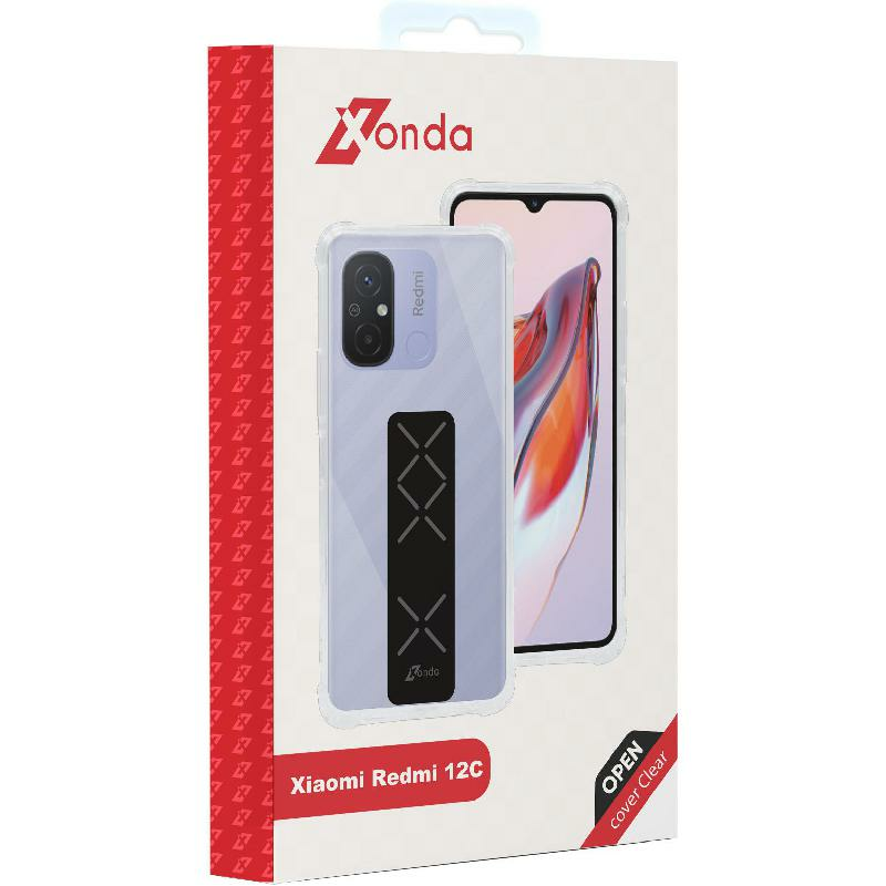 Xonda Back Cover Mobile Case with Strap, for Xiaomi Redmi 12C, Clear