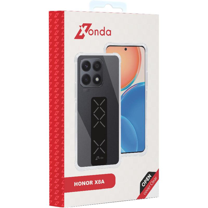 Xonda Back Cover Mobile Case with Strap, for Honor X8a, Clear