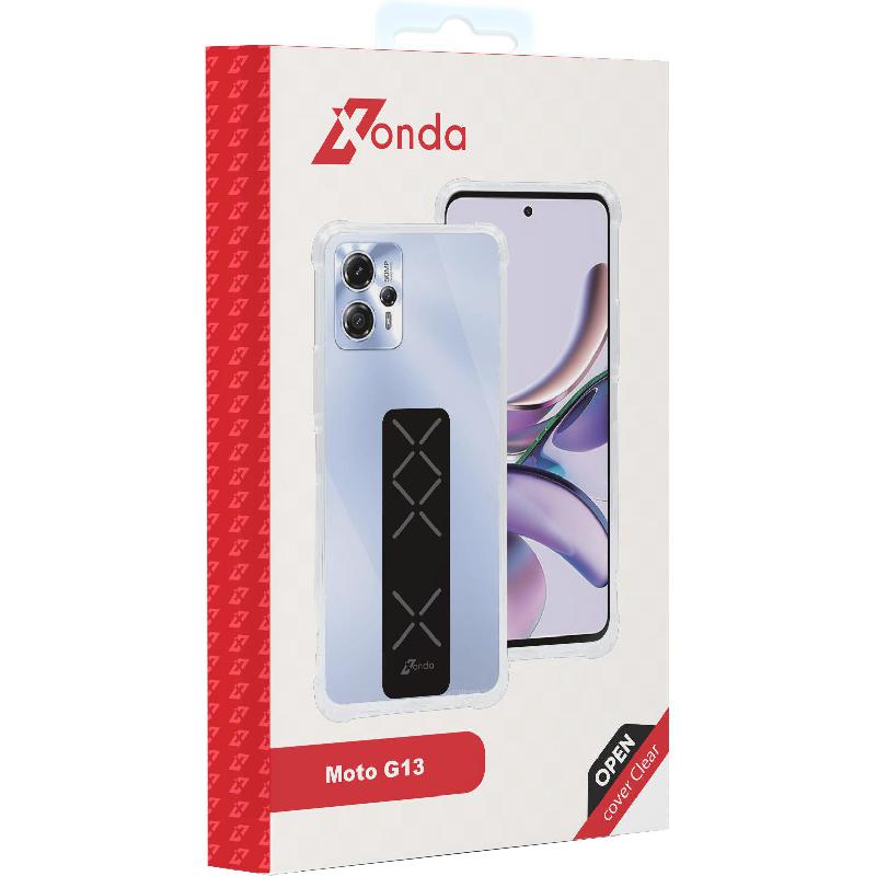 Xonda Back Cover Mobile Case with Strap, for Motorola moto g13, Clear