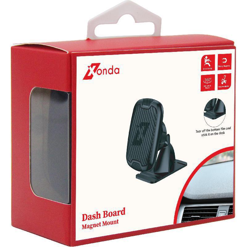 Xonda Dash Magnetic Mount Smartphone Car Accessory, Universal, for Most Devices, Black — 3