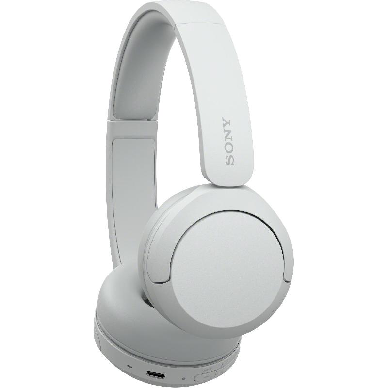 Sony WH-CH520 On-Ear Headphones, Bluetooth, USB (Charging), Built-in Microphone, White