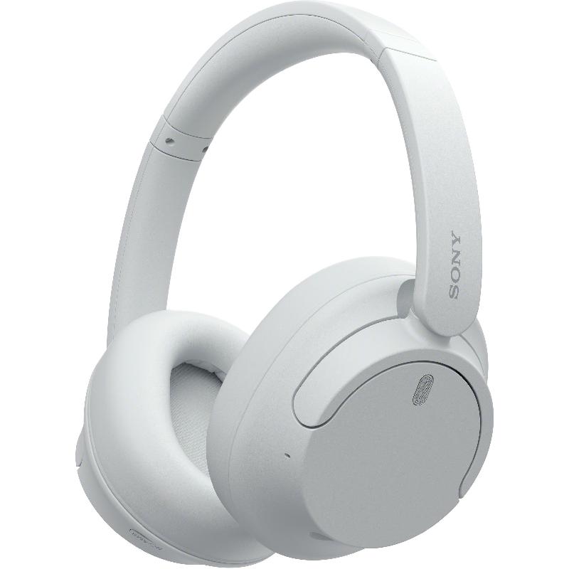 Sony WH-CH720N Over-Ear Headphones, Noise Cancelling, Bluetooth/Wired (Optional), USB (Charging), Built-in Microphone, White