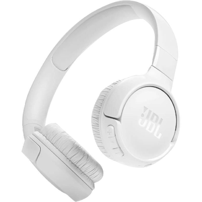 JBL Tune 520BT On-Ear Headphones, Bluetooth, USB (Charging), Built-in Microphone, White