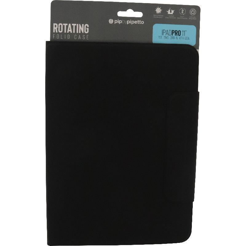 PIPETTO Rotating Folio Folio Tablet Case, for iPad Pro 11 - 2022/iPad Pro 11 - 2021/iPad Pro 11 - 2020, Black