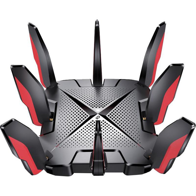 TP-Link ARCHER GX90 Gaming Router, up to 6600 Mbps, Tri-Band (2.4 GHz/5 GHz/5 GHz), Wi-Fi 6 (802.11ax), 3 Port (LAN)/2 Port (LAN/WAN), 3 Port (GbE-LAN)/2 Port (GbE-WAN/LAN), Black