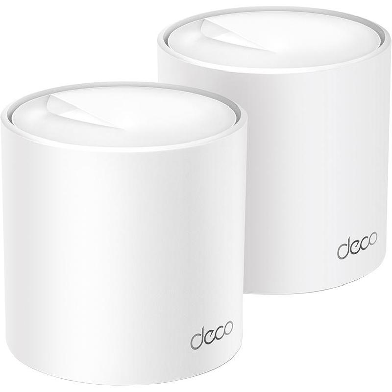 TP-Link Deco X50 (2-pack) Whole Home Mesh Wi-Fi, 5 GHz: up to 2402 Mbps/2.4 GHz: up to 574 Mbps, up to 150 Devices, Dual Band (2.4 GHz/5 GHz), Wi-Fi 6 (802.11ax), White