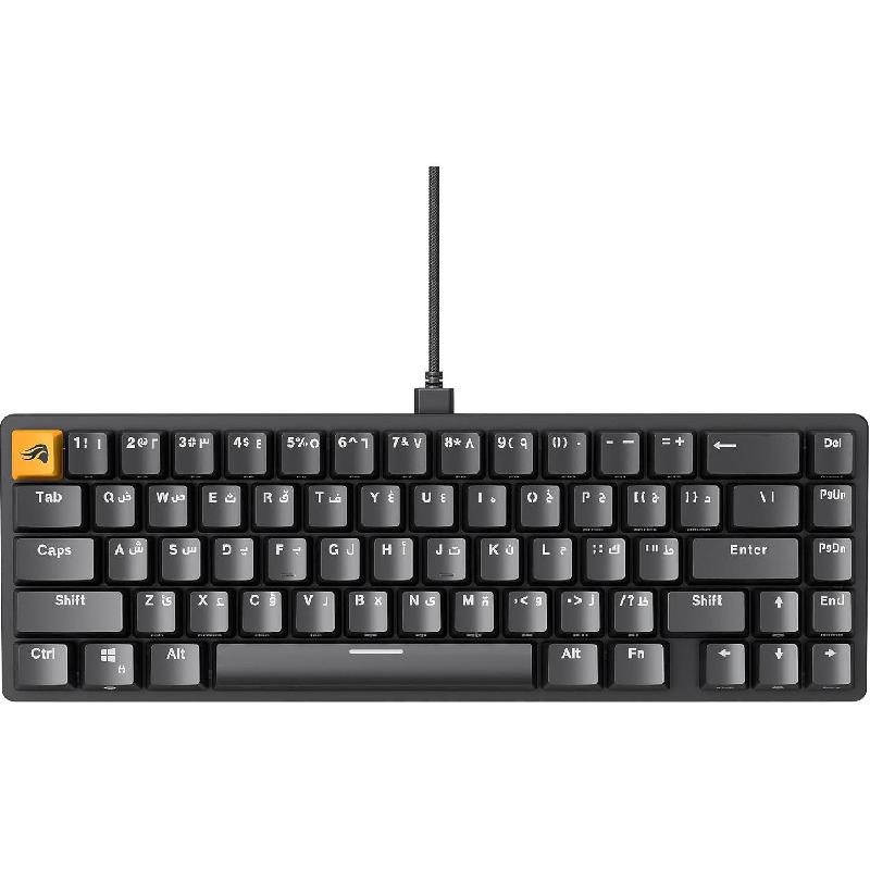 Glorious GMMK2 Compact 65% Gaming Keyboard, Wired, for Laptop/Gaming Laptop/Desktop Computer Chrome/Windows 10 and Later, Black