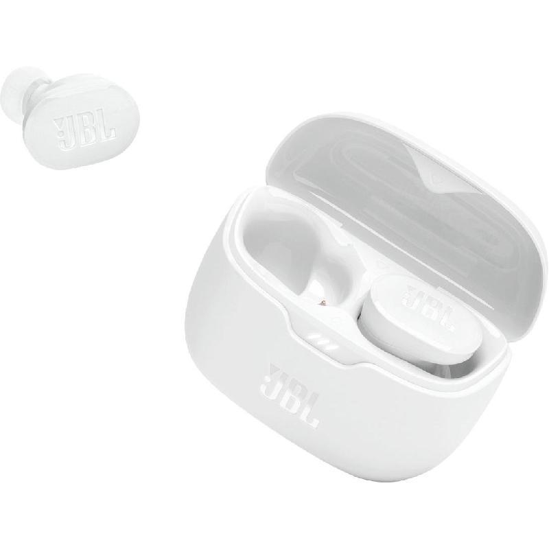 JBL Tune Buds Earbuds, Active Noise Cancelling, Bluetooth, USB (Charging), Built-in Microphone, White