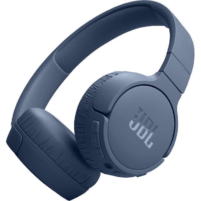 JBL Tune 670NC On-Ear Headphones, Adaptive Noise Cancelling, Bluetooth, USB (Charging), Built-in Microphone, Blue