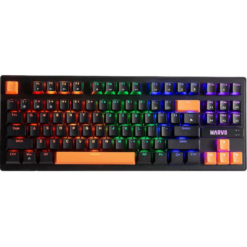 MARVO Mechanical Blue Switch Gaming Keyboard, Wired, for Laptop/Desktop Computer/Gaming Desktop Computer/CPU Windows OS, Black