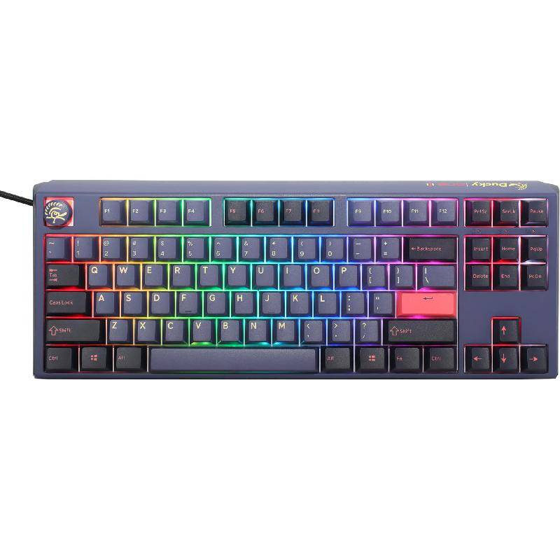 Ducky One 3 TKL Cosmic Blue Gaming Keyboard, Wired, for Laptop/Desktop Computer/Gaming Desktop Computer/CPU Windows OS, Black