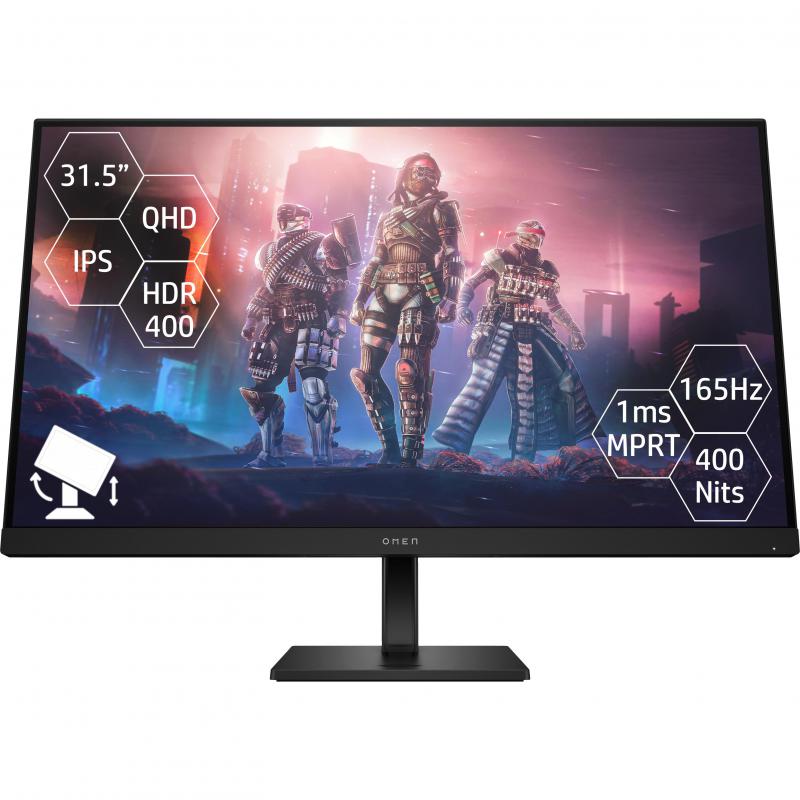 HP OMEN 32q 31.5" Gaming Monitor, LED, QHD (Quad HD), 165 Hz, 1ms (GtG), Black