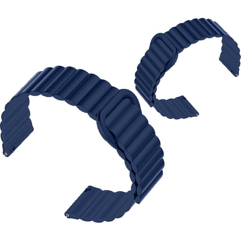 Xonda Double Face Wrist Strap, Universal, for Apple Watch 42/44/45/49 mm/Smartwatch 46/48 mm, Silicone, Strap Width (22 mm), Midnight Blue